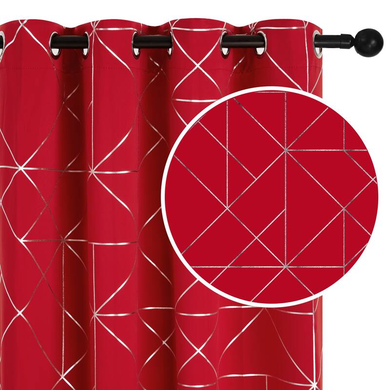 Pattern Curtain, Black Out Curtains for Bedroom Windows 2 Panel