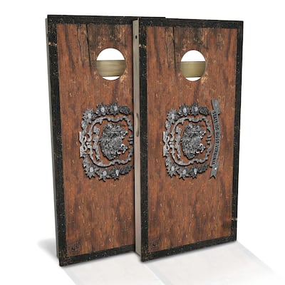 West Virginia Flag Rustic Outdoor Cornhole Board Set