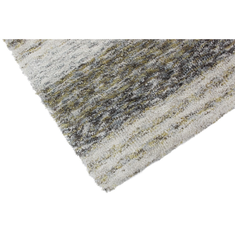 Addison Sanibel Striped Grey Shag Area Rug