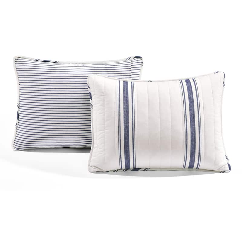 Lush Decor Farmhouse Stripe 3 Piece Quilt Set