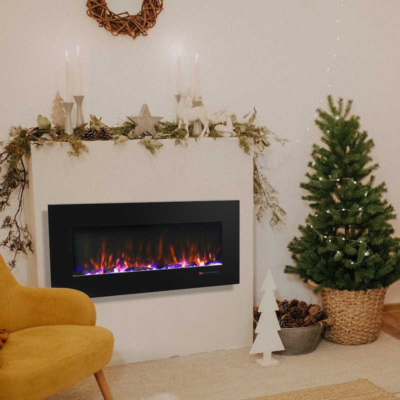 6 Piece Set Decorative Fireplace Logs, Resin Wood Use in Indoor Electric Fireplace