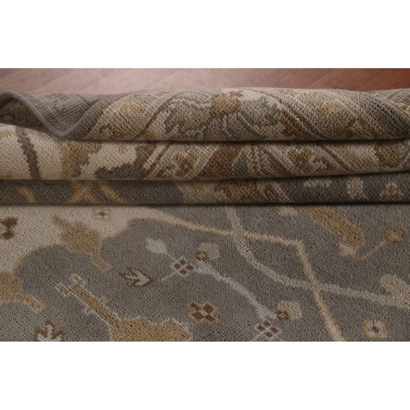 Oushak Oriental Area Rug Hand-Knotted Wool Carpet - 8'2"x 9'11"