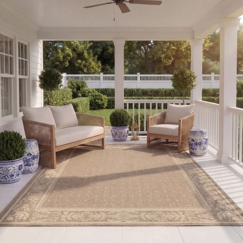 SAFAVIEH Courtyard Hendrina Indoor/ Outdoor Waterproof Patio Backyard Rug
