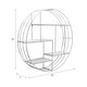 preview thumbnail 13 of 17, Sagebrook Home Modern Glam Iron and Wood Wall Storage Shelf - 32" x 7" x 32"