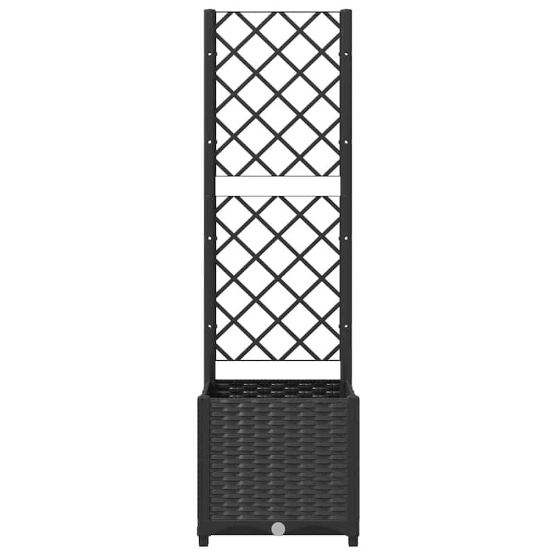 vidaXL Garden Planter with Trellis Plant Pot Flower Box Raised Bed Outdoor PP