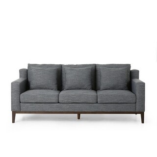 Stylish 3 Seater Fabric Sofa with Modern Design and Solid Wood Accents ...