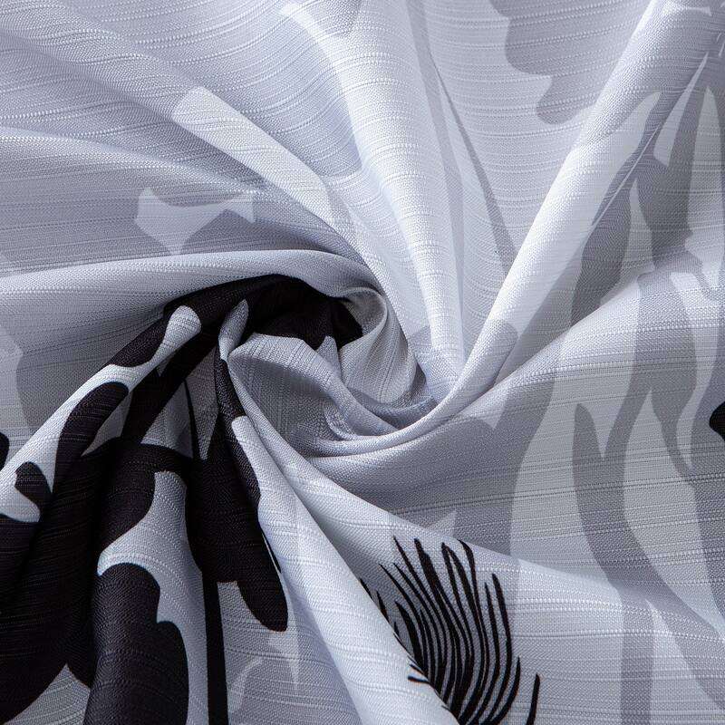 Dainty Home Floral Field Printed Fabric 3D Designed Textured Fabric Shower Curtain 70" x 72"