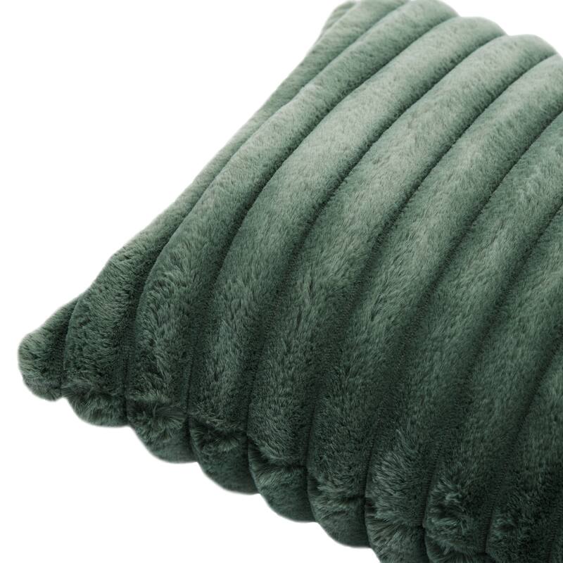 Faux Fur Decorative Throw Pillows for Couch & Bed (Set of 2)