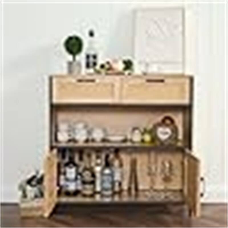 Sideboard Buffet Cabinet - 13.9"D x 31.5"W x 31.5"H