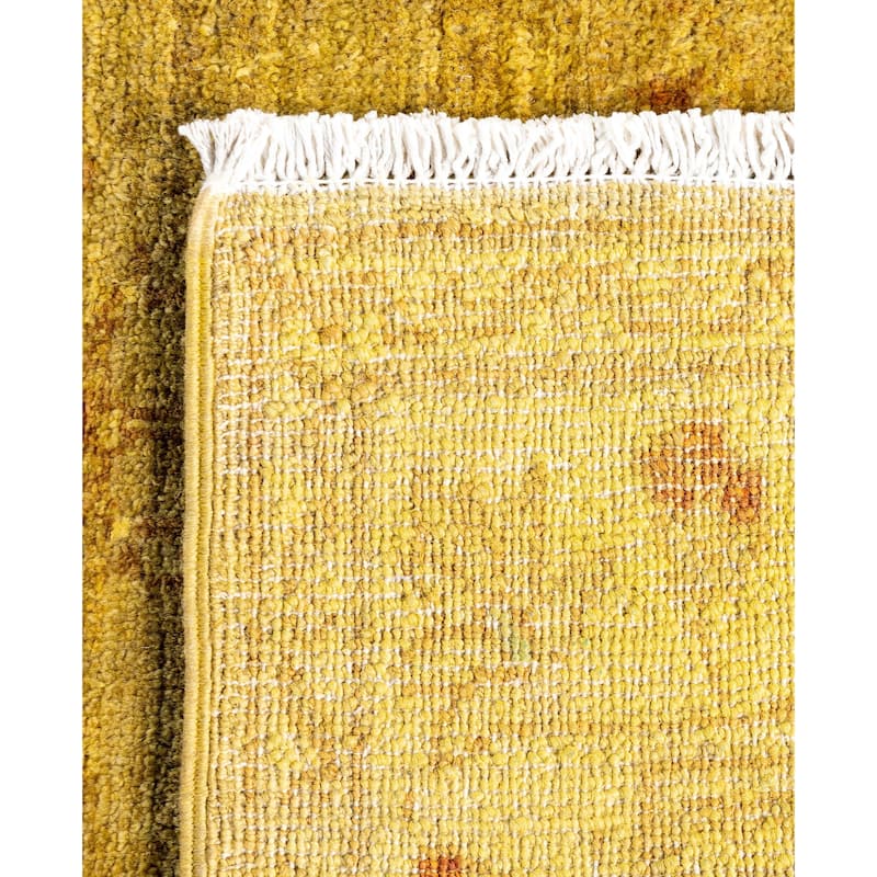Overdyed One-of-a-Kind Hand-Knotted Area Rug - Yellow - 3' 3" x 4' 9"