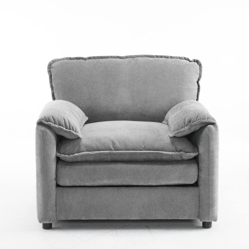 Chenille Oversized Lounge Chair with Thick Cushions and High Back Support Wide Seat