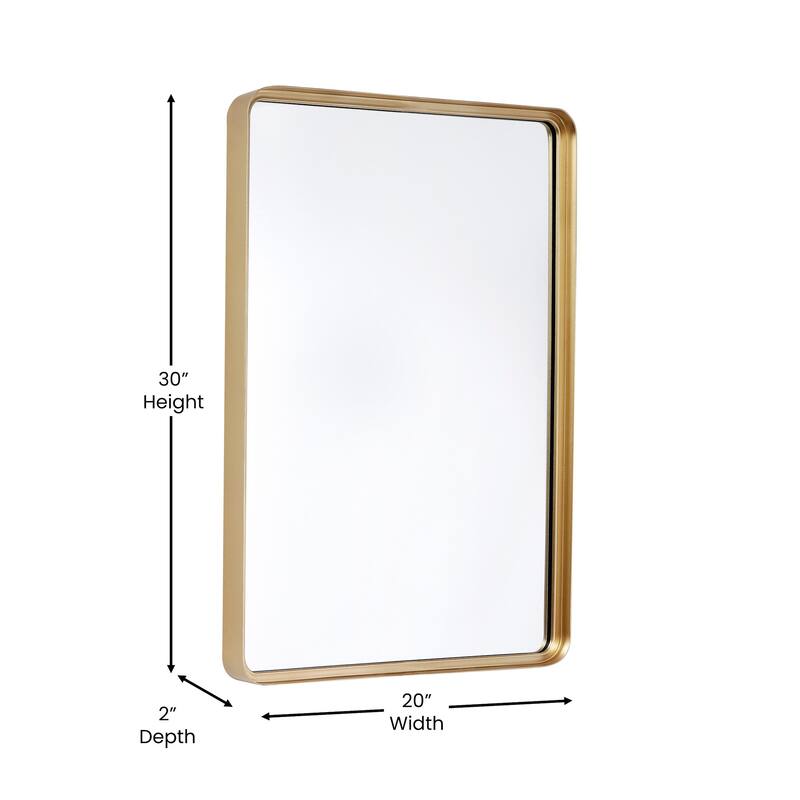 James Allan FFMIR39013 Janinne 20"W x 30"H Rectangular Beveled Metal