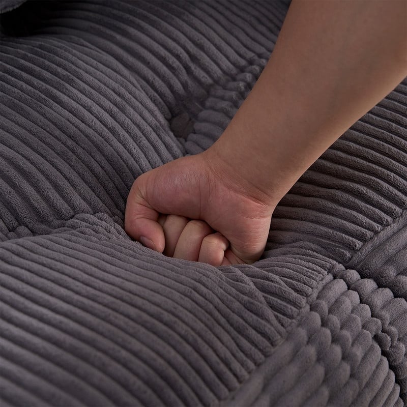 Mixoy Folding Sofa Bed, L-Shaped Convertible Sofa Bed with Armrest Foldable Sleeper Sofa