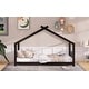 preview thumbnail 28 of 27, Twin House Bed with Roof & Playhouse Design - Pinewood