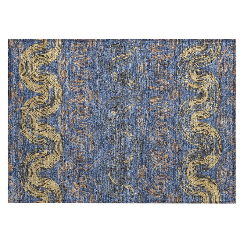 Machine Washable Indoor/ Outdoor Modern Ari Chantille Rug