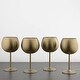 preview thumbnail 5 of 5, Cambridge 12 Oz Brushed Gold Stainless Steel Red Wine Glasses, Set of 4