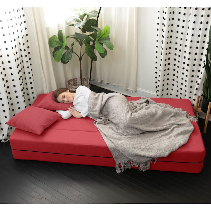 Zenzi Loveseat Twin - Convertible Couch / Twin Sleeper, Bru Smart