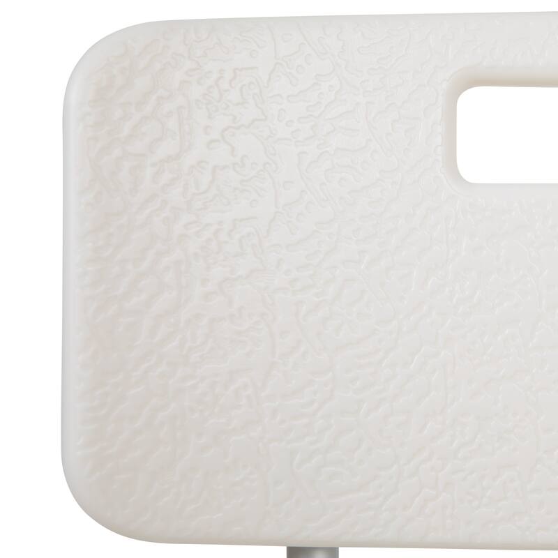 Tool-Free 300 Lb. Capacity, U-Shaped Adjustable White Bath & Shower Chair
