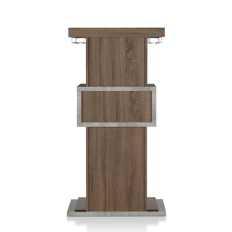 Furniture of America Fula Modern Brown 8-Bottle Cabinet Wine Cabinet