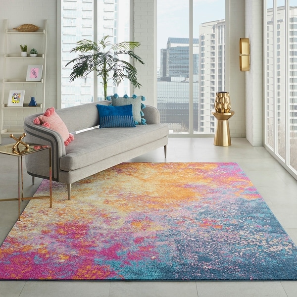 Nourison Passion Colorful Modern Abstract Area Rug. Opens flyout.