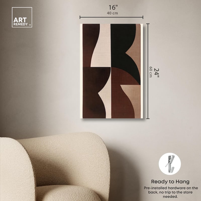 Quartet in Brown II Canvas by Art Remedy, Gallery Wrapped