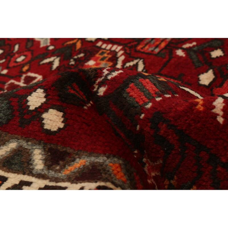 ECARPETGALLERY Hand-knotted Andelz Red Wool Rug - 3'4 x 12'6