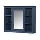 preview thumbnail 7 of 12, GDFStudio - Riggs Modern Wall-Mounted Bathroom Storage Cabinet with Mirror and Open Shelves (Not Include Bathroom Vanity)
