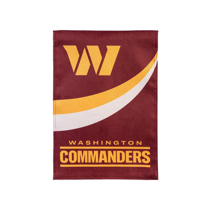 Washington Commanders Burlap Flag Garden Size