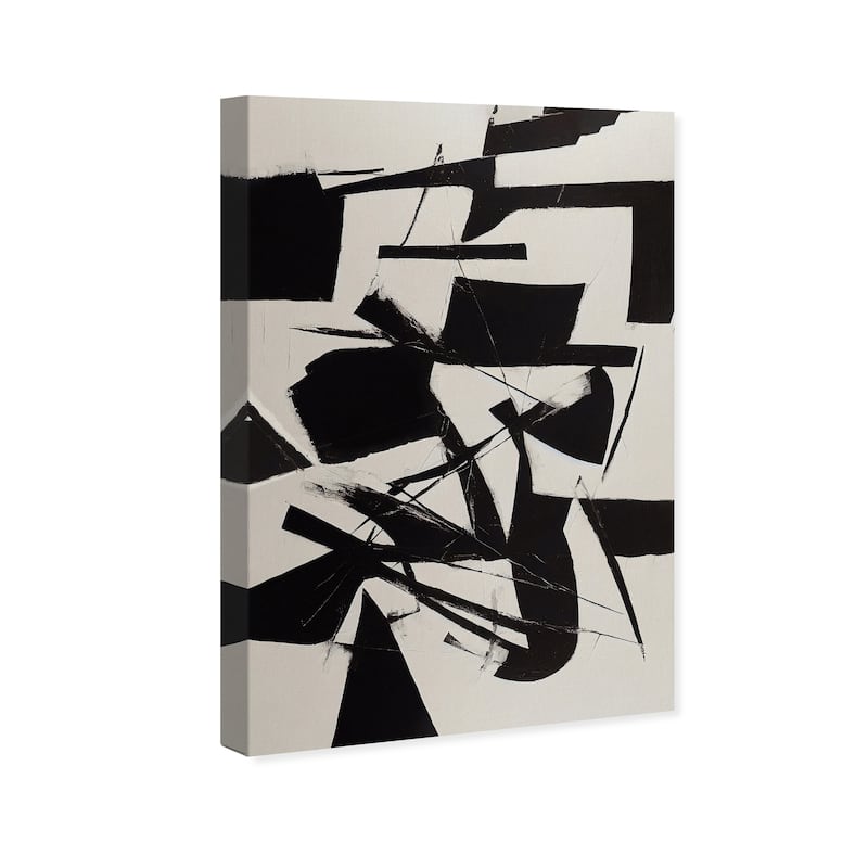 Wynwood Studio Canvas Abstract Expressive Moment Black and Modern & Contemporary Wall Art Canvas Print