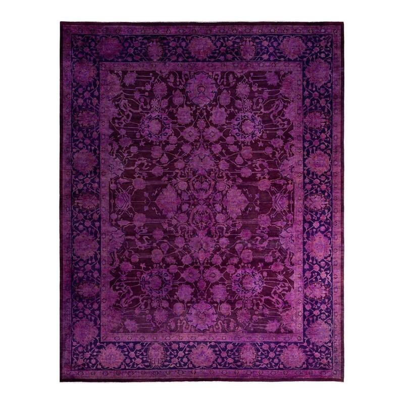 Fine Vibrance One-of-a-Kind Hand-Knotted Area Rug - Pink, 8' 2" x 10' 3" - 8' 2" x 10' 3"