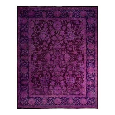 Fine Vibrance One-of-a-Kind Hand-Knotted Area Rug - Pink, 8' 2" x 10' 3" - 8' 2" x 10' 3"