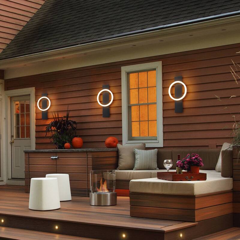 22" H Outdoor Linear Integrated LED Wall Sconce - H22.05" x W11.6" x D2.8"