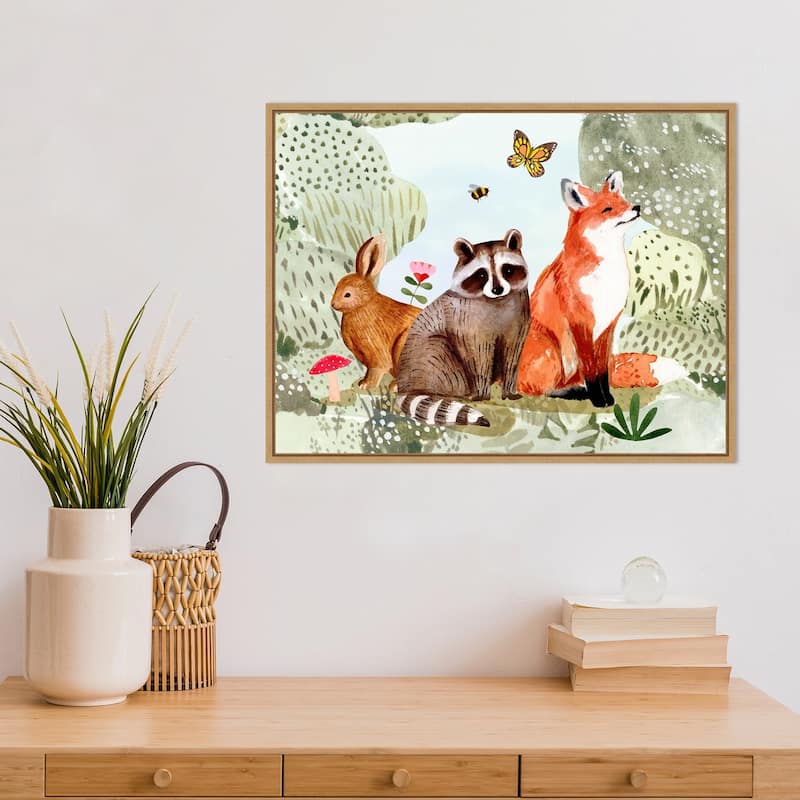 Fox Glen Collection A by Victoria Borges Framed Canvas Art