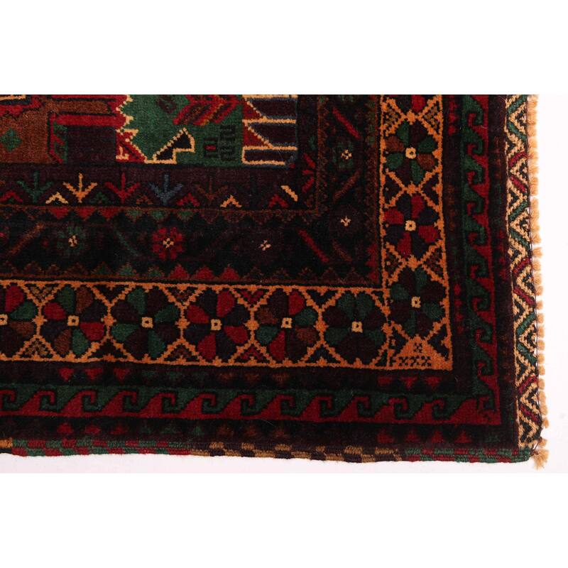 ECARPETGALLERY Hand-knotted Teimani Black, Brown Wool Rug - 3'7 x 6'10