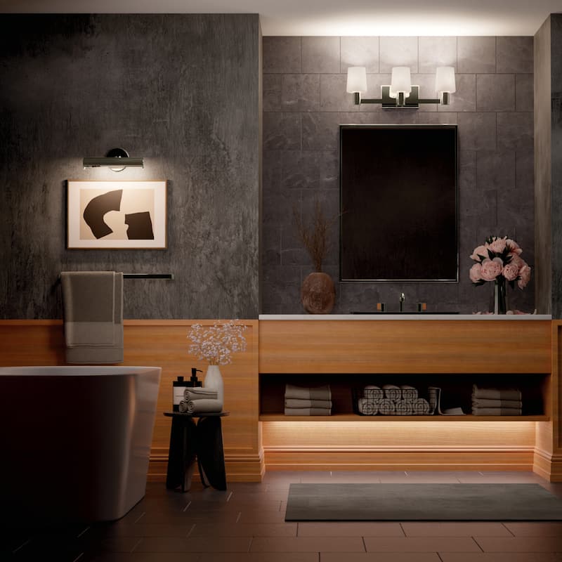 Adani 24 in. 3-Light Bathroom Vanity Light with Opal Glass