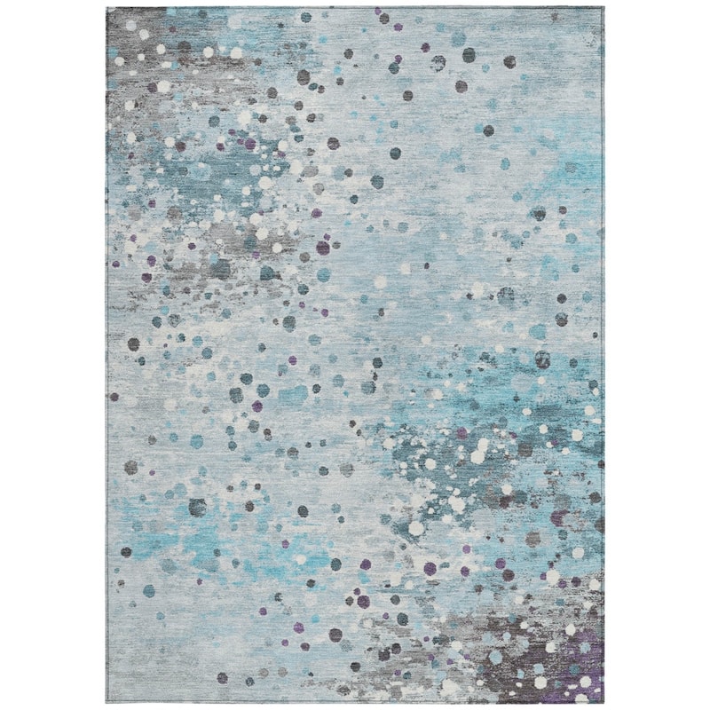 HomeRoots Abstract Transitional Rectangle Outdoor Rug