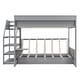 preview thumbnail 31 of 35, Full Over Full/Futon Bunk Bed w/ Stairs, Small Shelf & 3 Drawers, Bottom Bed can be Converted into Daybed, Convertible Bunk Bed