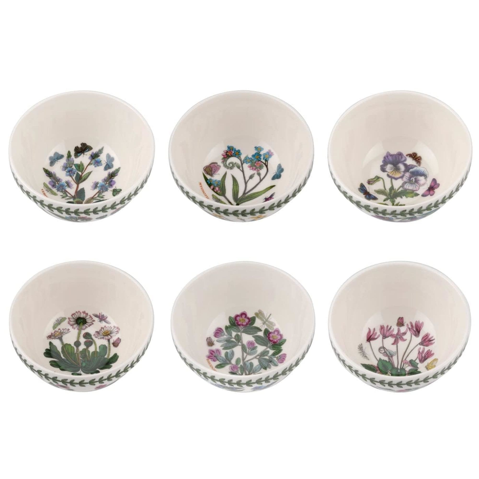 Portmeirion Botanic Garden Stacking Bowl Set of 6 Assorted Motifs - 5 inch