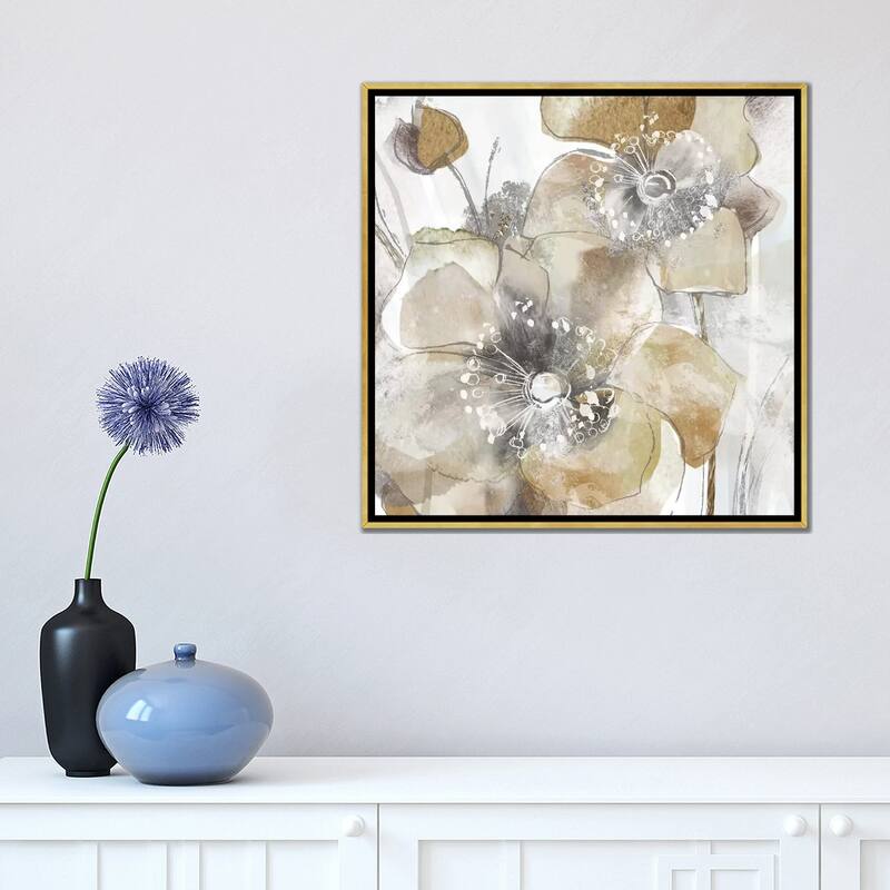 iCanvas "Taupe Spring Poppy II" by Maria Donovan Framed Canvas Print