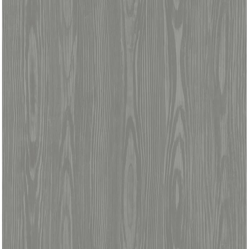 A-Street Prints Illusion Grey Faux Wood Wallpaper
