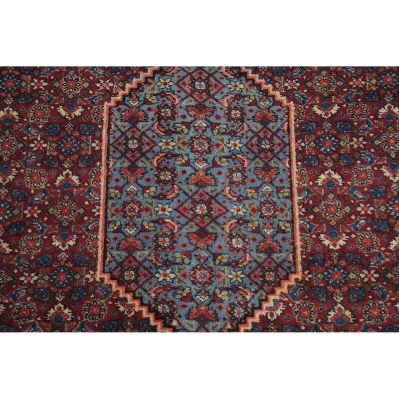Hand Knotted Oriental 100% Wool Carpet Traditional Medallion Navy Blue & Blues Tabriz Area Rug - 16' 2'' X 9' 0''