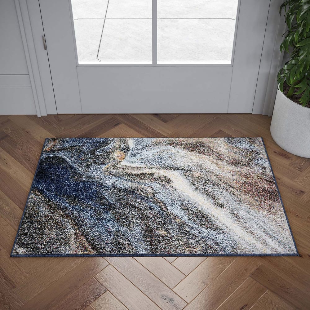 Rayna Industrial Abstract Indoor Area Rug