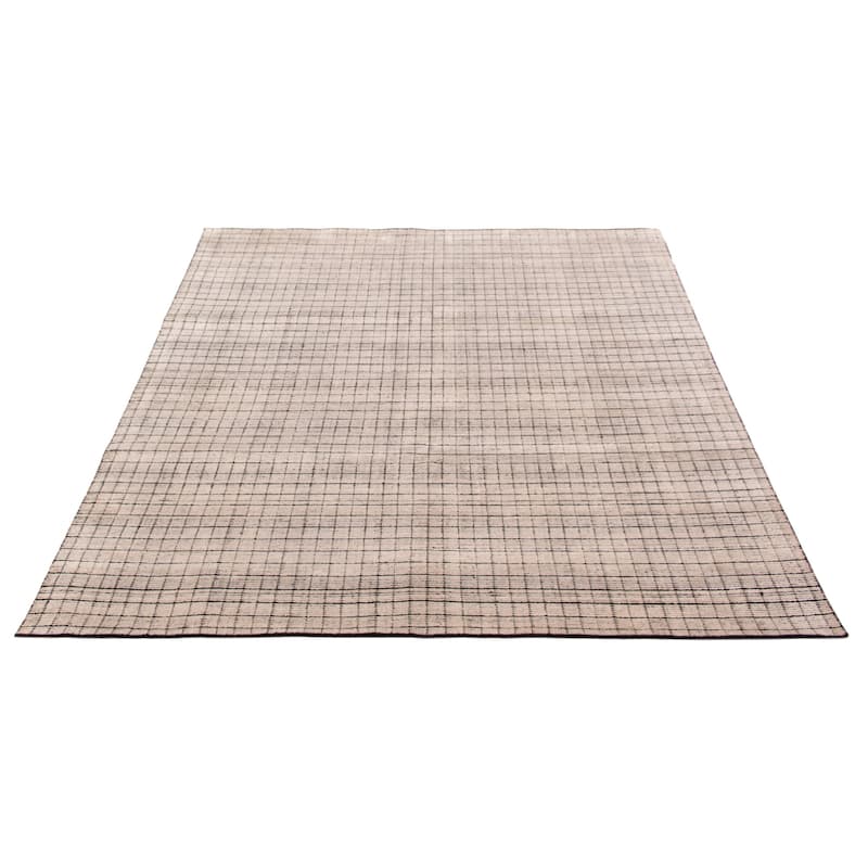 ECARPETGALLERY Hand Loomed Kashkuli Gabbeh Ivory Silk Rug - 8'0 x 9'3