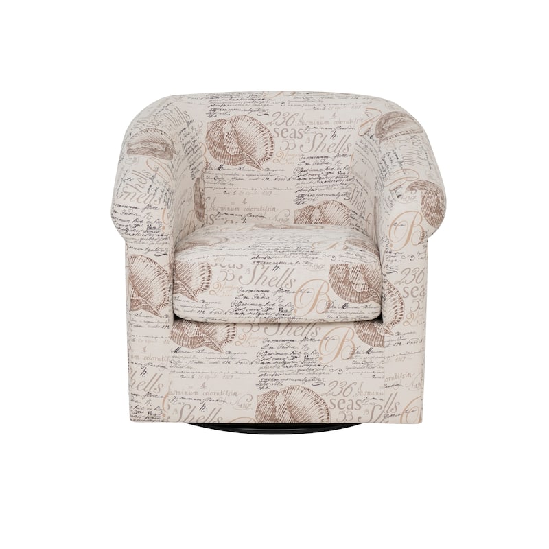 Moriarty Coastal/Beach/Ocean Inspired Swivel Accent Arm Chair