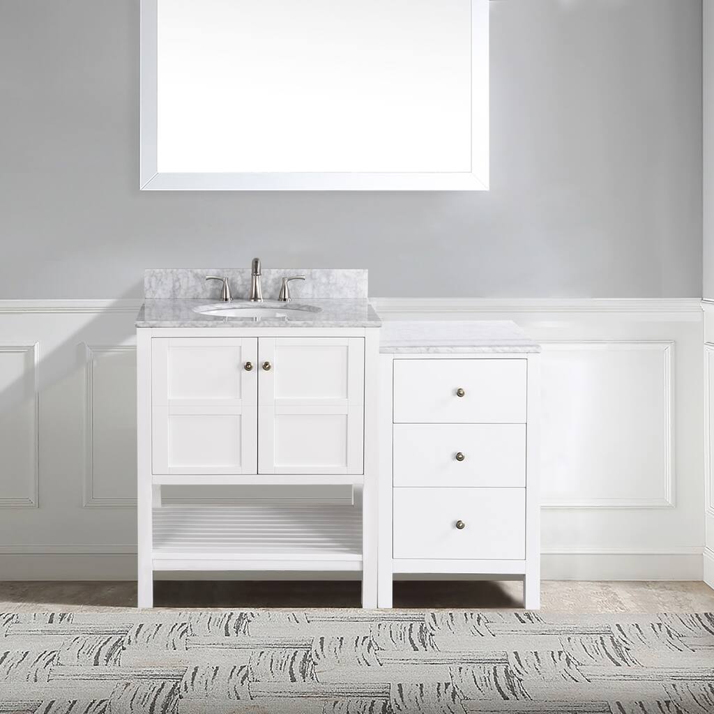 BATHLET 50 inch Combine Bathroom Vanity with Open Shelf