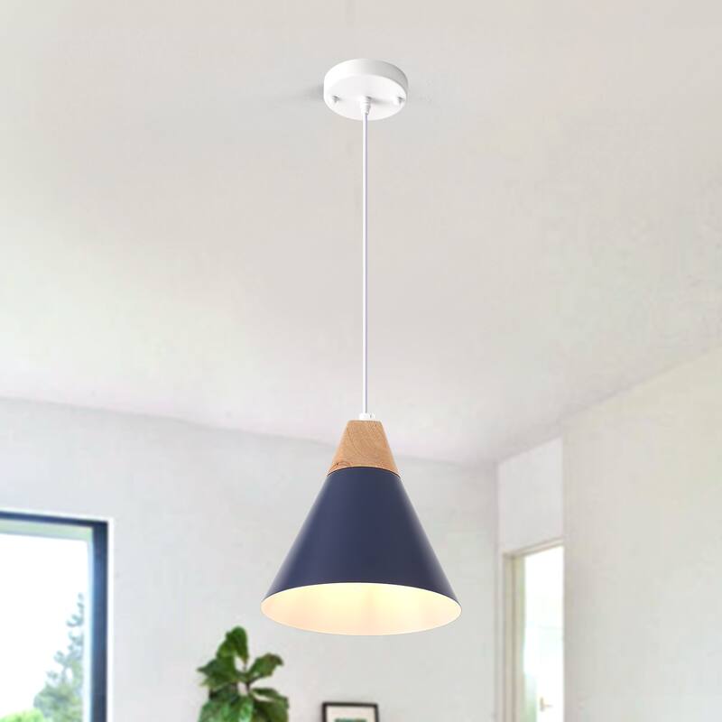 1-Light Industrial Pendant Light with Conical Shade for Kitchen Island