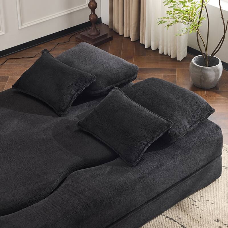 Luxury Sleeper Sofa Bed with Soft Cushion - Ultimate Comfort for Your Home - Black