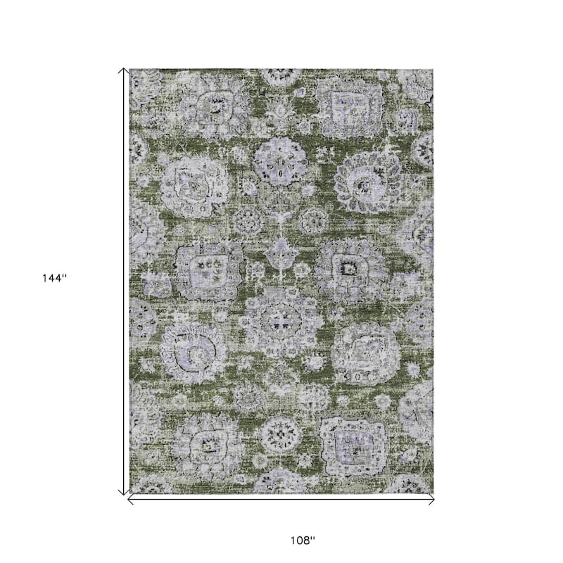 HomeRoots Floral Transitional Rectangle Outdoor Rug
