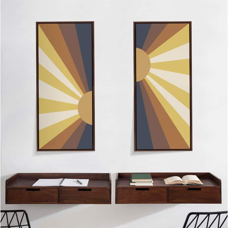 Kate and Laurel Sylvie Retro Frame Canvas by The Creative Bunch Studio