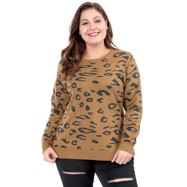 leopard plus size sweater